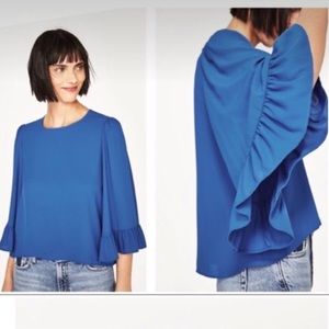 ZARA Ruffled Sleeve Blouse 3